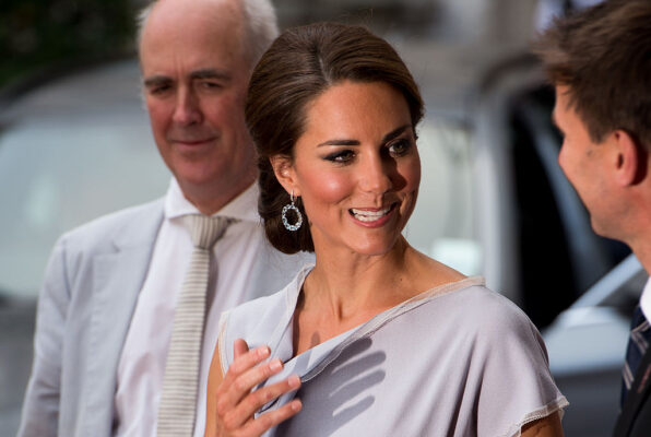 Kate Middleton Up Do Lilac Dress UK's Creative Industries Reception 2012