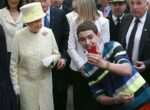 Kid Takes Selfie With Queen Northern Ireland 2014