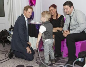 Prince Harry Meets Carson Hartley and His Family 2014 WellChild Awards