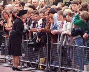 Queen Elizabeth II Speaks to Youths St James's Palace Diana Princess of Wales Death