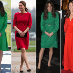 Kate Middleton Red Green Outfits Royal Engagements