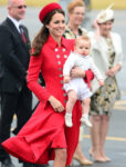 Kate Middleton Catherine Walker Coat Gina Foster Pillbox Hat New Zealand Arrival 2014
