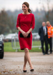 Kate Middleton Katherine Hooker Red Dress EACH Visit