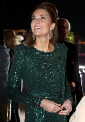 Kate Middleton Green Jenny Packham Dress Pakistan Royal Tour October 2019