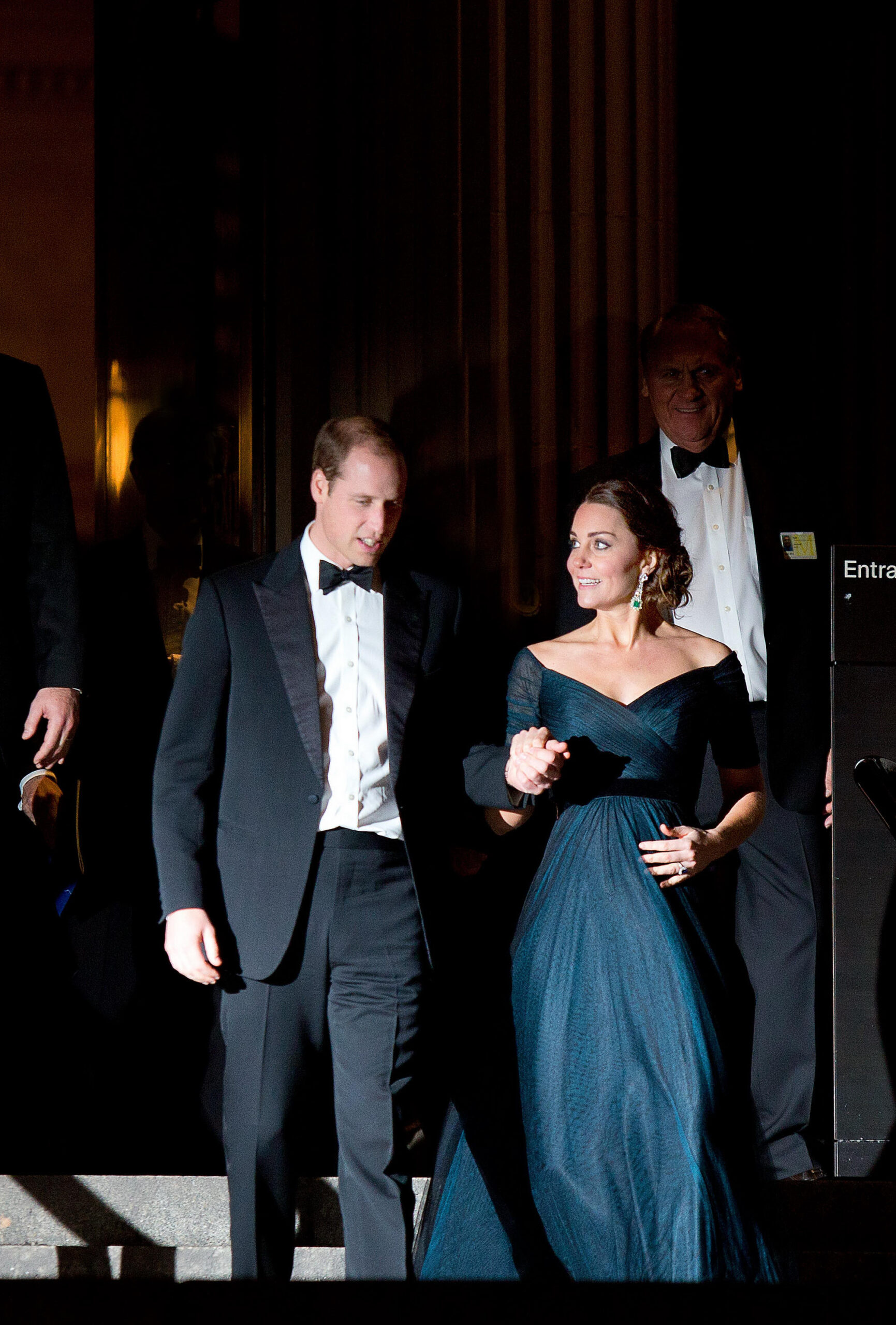 Prince William Tuxedo Kate Middleton Jenny Packham Gown Leave Met New York