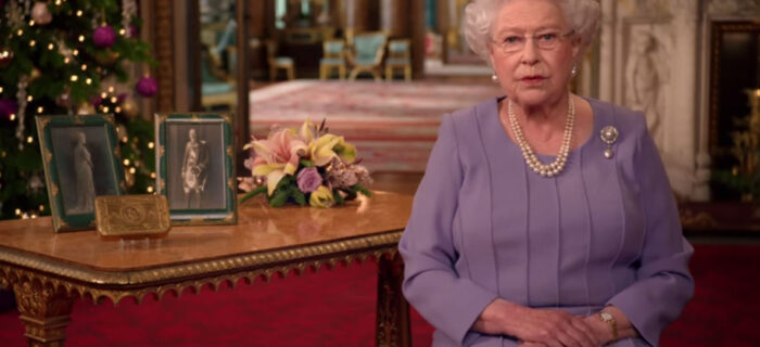 Queen Elizabeth Purple Dress Christmas Broadcast