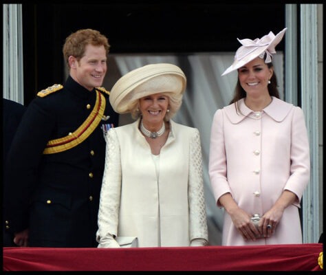 Kate Middleton Pink Alexander McQueen Coat Duchess of Cornwall Prince Harry Trooping Colour 2013