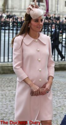 kate middleton pink alexander mcqueen coat commonwealth observance day 2015