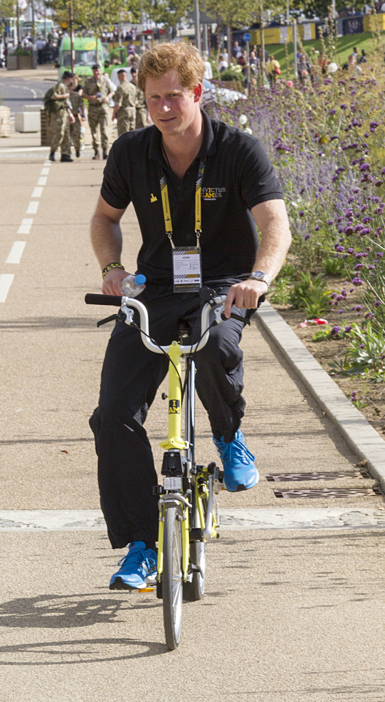 Prince Harry Rides Bike Invictus Games 2014