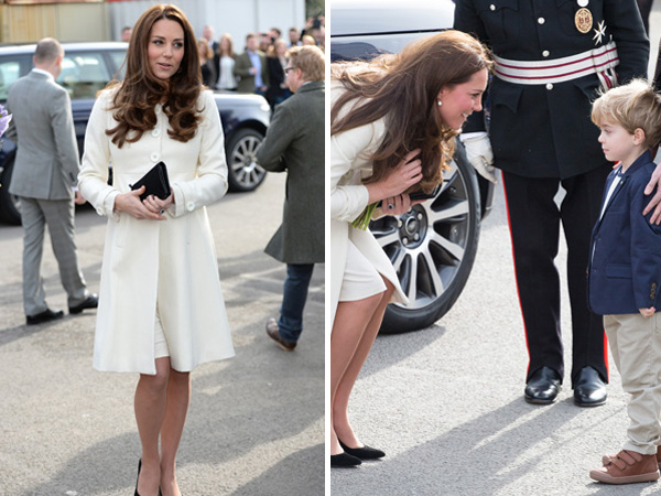 Kate Middleton Visits Downton Abbey Set