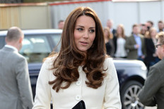 Kate Middleton Jojo Maman bebe white coat ealing studis