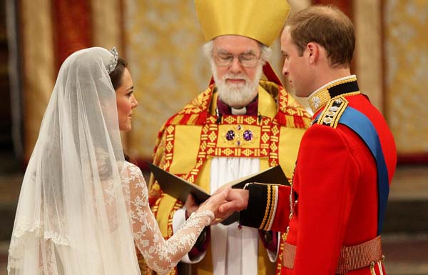 Prince William Kate Middleton Westminster Abbey Altar Wedding Vows