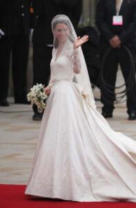Kate Middleton Alexander McQueen Gown Waves Crowds Westminster Abbey