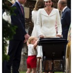 Prince George Looks Pram Holds William's Hand