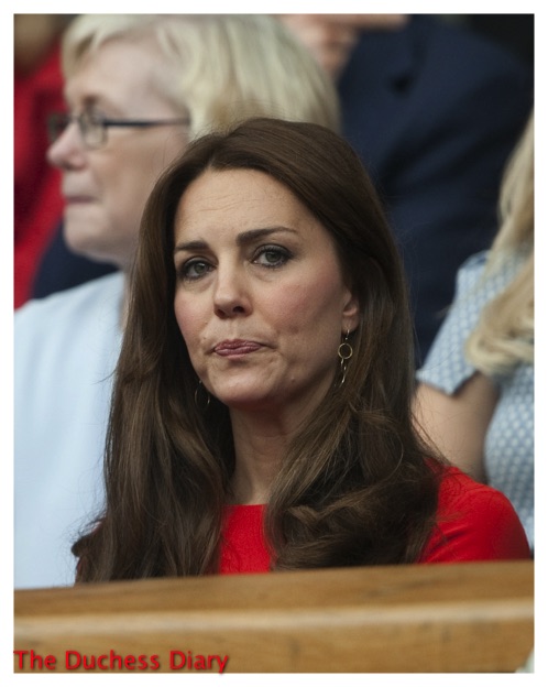 Kate Middleton Straight Face Royal Box Wimbledon 2015