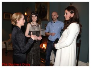 kate middleton joanne froggatt michelle dockery downton abbey set