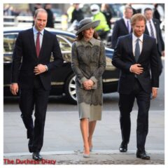 prince william kate middleton grey erdem coat prince harry commonwealth day service