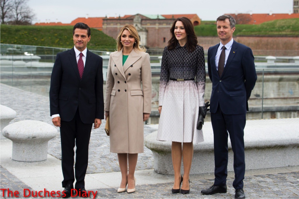 crown princess mary ombre coat mexico state visit welcome