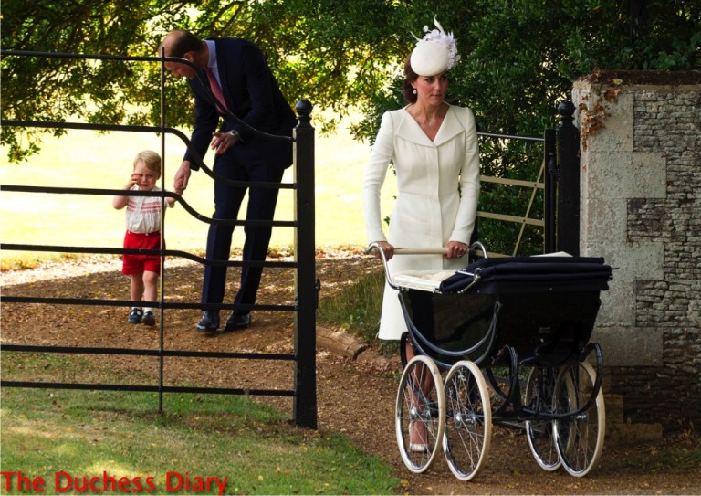 prince william holds prince george hand crying princess charlotte christening