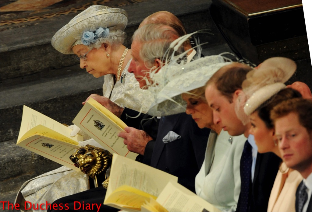 queen elizabeth royal family service 60th anniversary coronation 2013