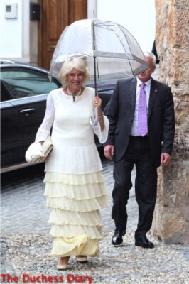 camilla duchess of cornwall attends lady charlotte windsor wedding