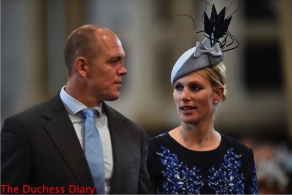 zara tindall hat mike tindall arrive national service thanksgiving