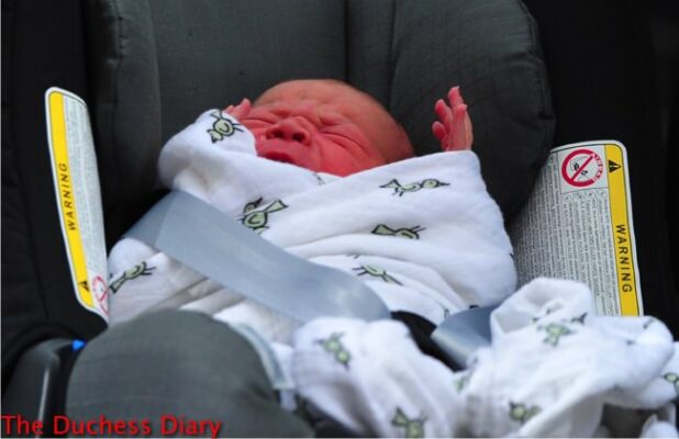 prince george newborn red face crying