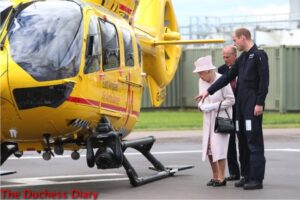 prince william points helicopter queen elizabeth prince philip cambridge