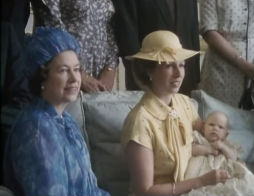 Princess Anne Zara Phillips 1981 Christening Windsor Castle The Queen